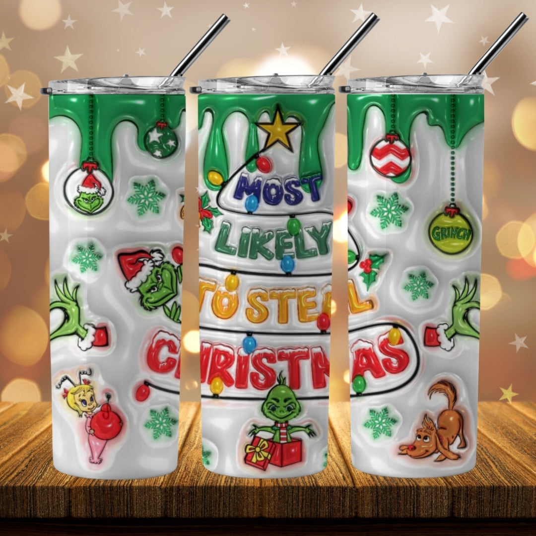 40+ 3D Inflate Christmas Sublimation 20oz Images Bundle