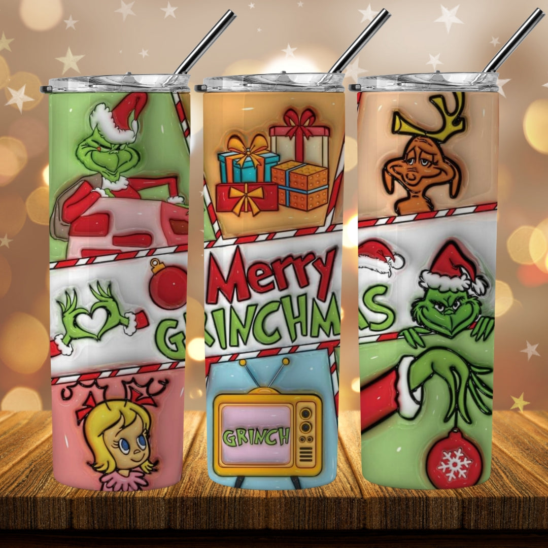 40+ 3D Inflate Christmas Sublimation 20oz Images Bundle