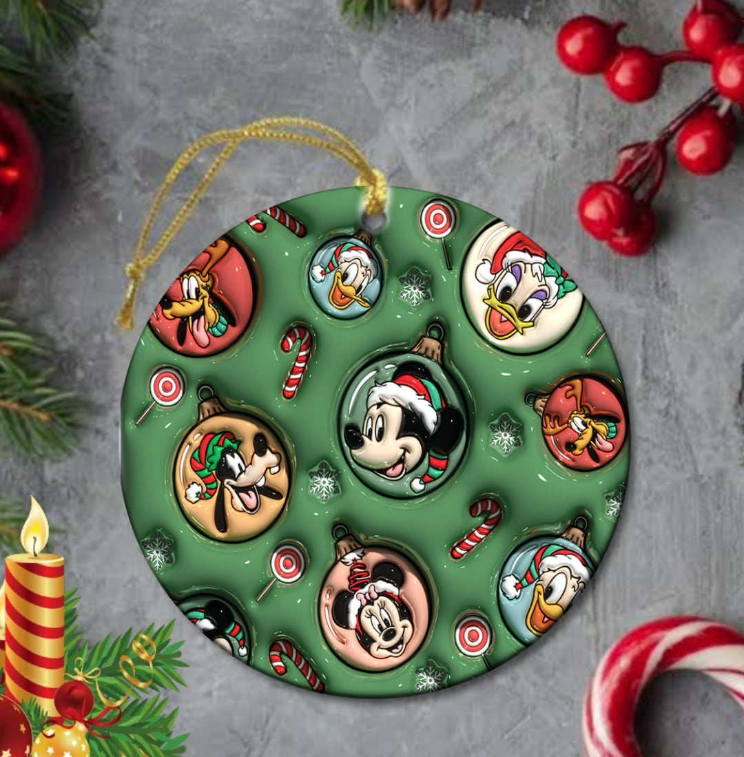 50+ 3D Christmas Sublimation Ornament/Car Coaster Images Bundle