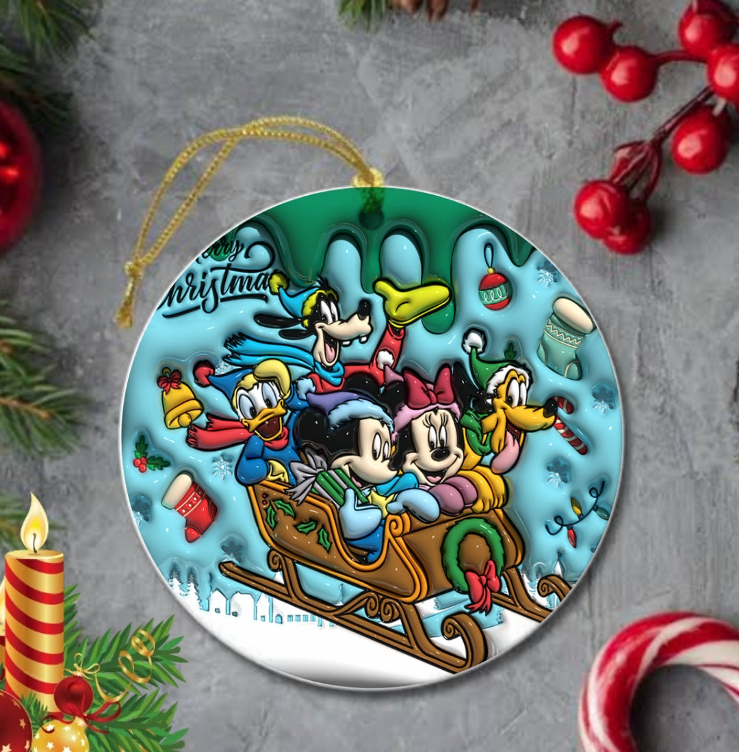 50+ 3D Christmas Sublimation Ornament/Car Coaster Images Bundle