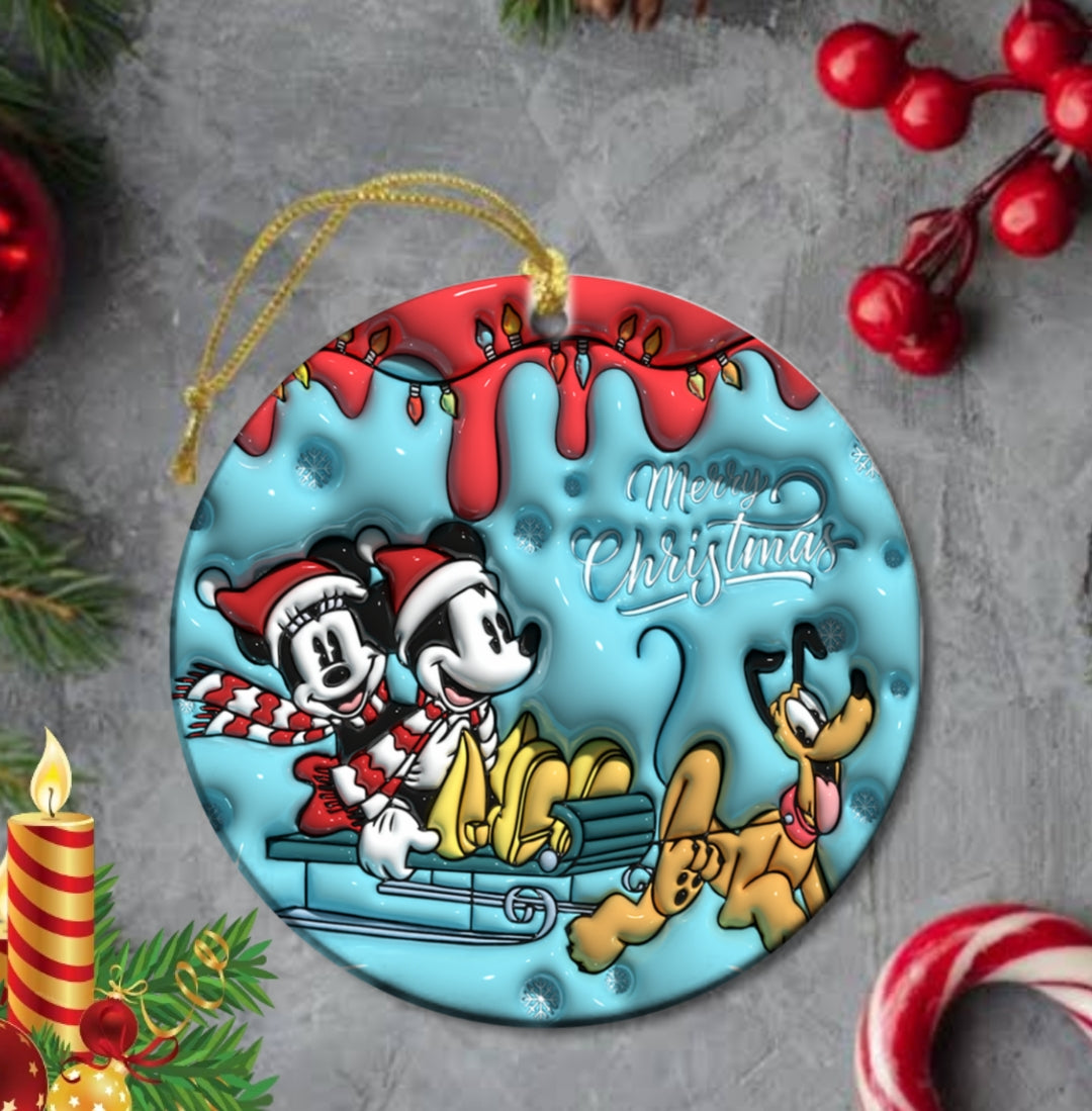 50+ 3D Christmas Sublimation Ornament/Car Coaster Images Bundle