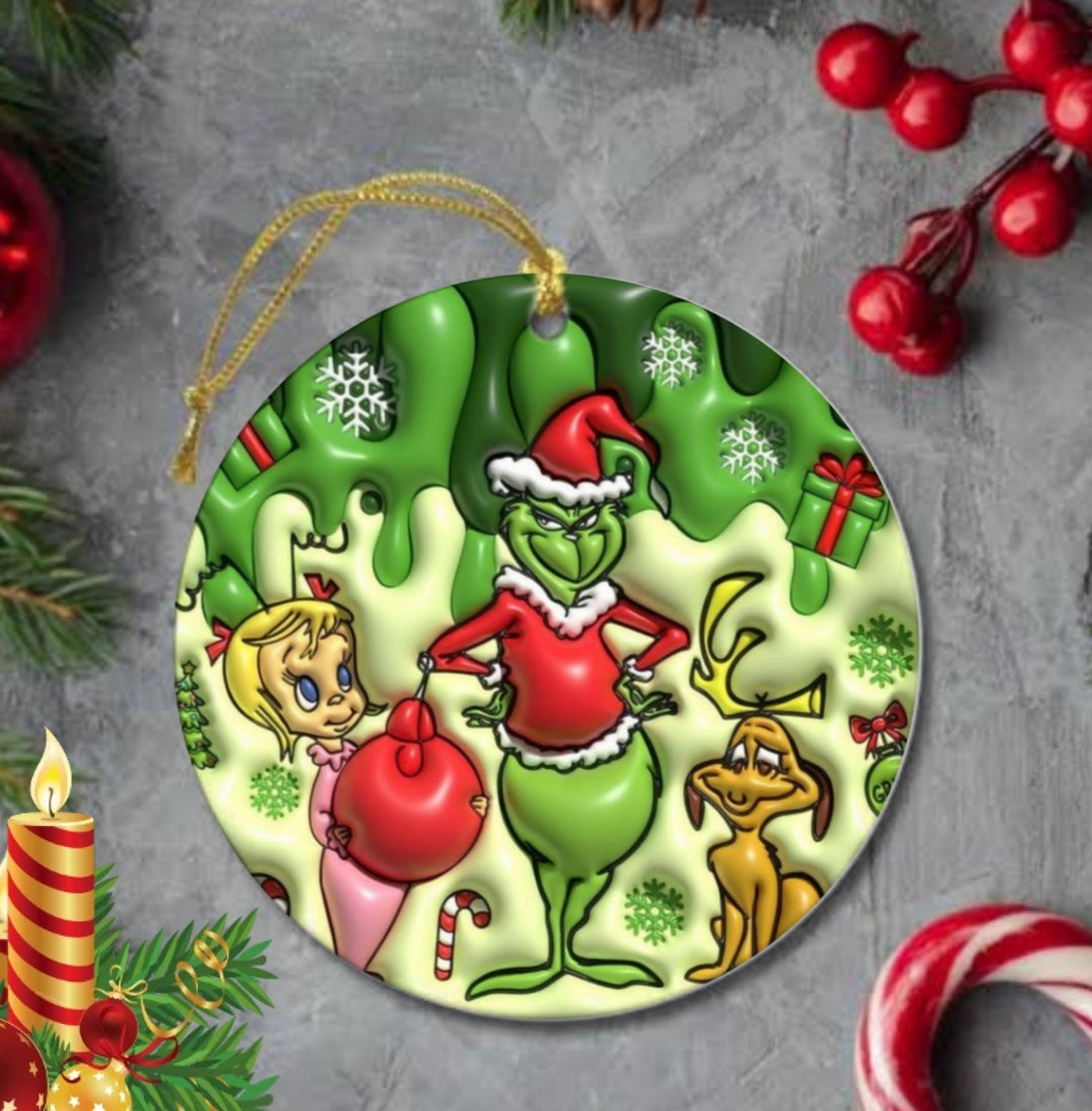 50+ 3D Christmas Sublimation Ornament/Car Coaster Images Bundle