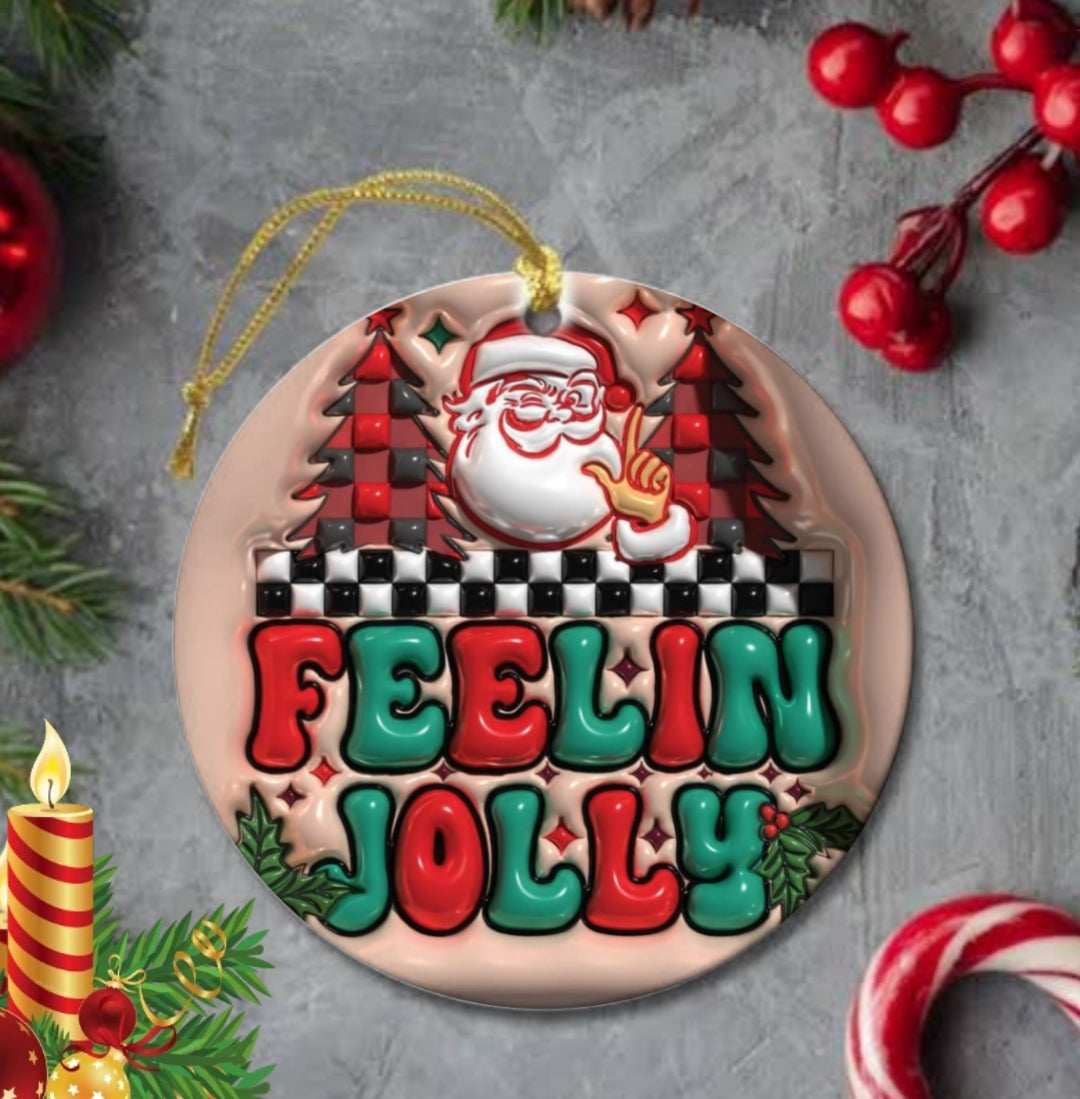 50+ 3D Christmas Sublimation Ornament/Car Coaster Images Bundle