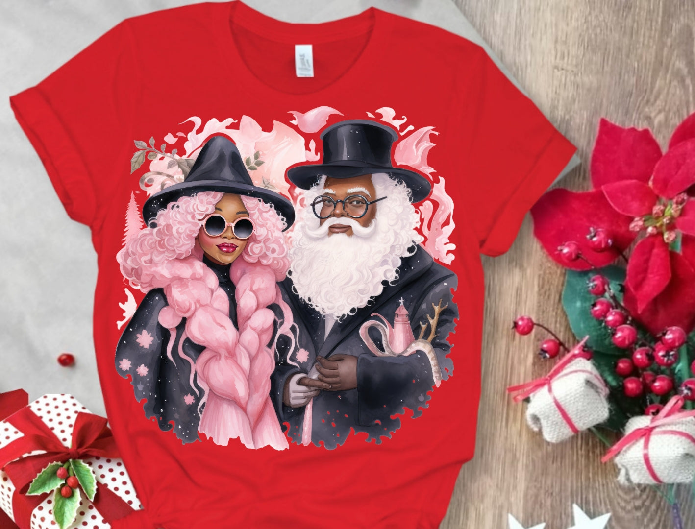 Christmas Santa Sublimation/DTF T-Shirt Images Bundle