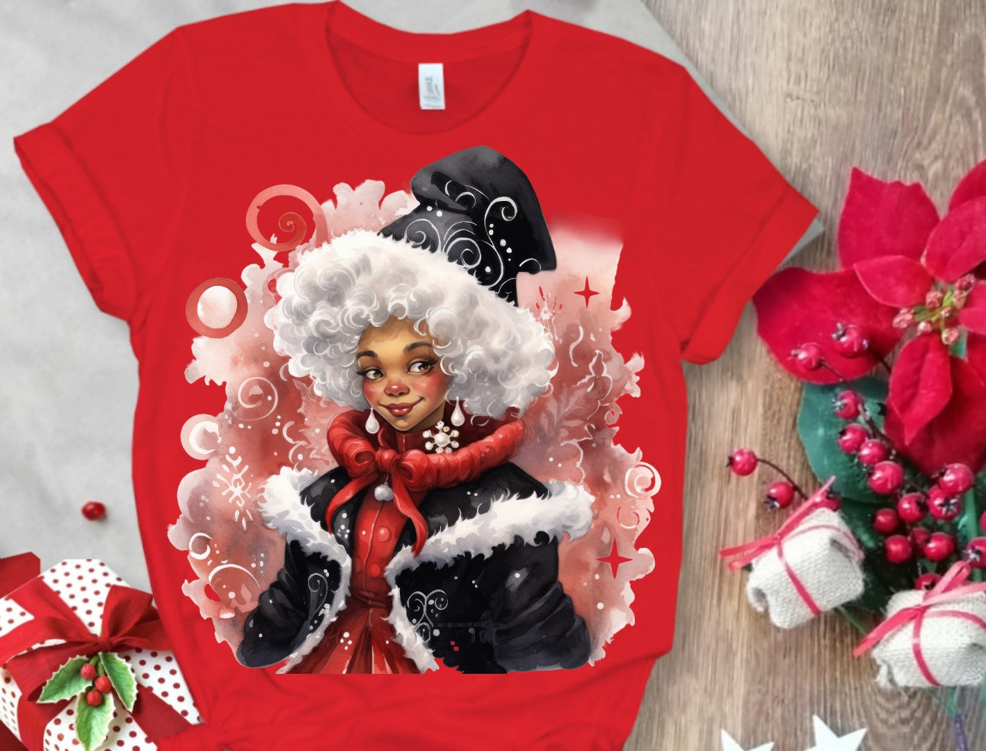 Christmas Santa Sublimation/DTF T-Shirt Images Bundle