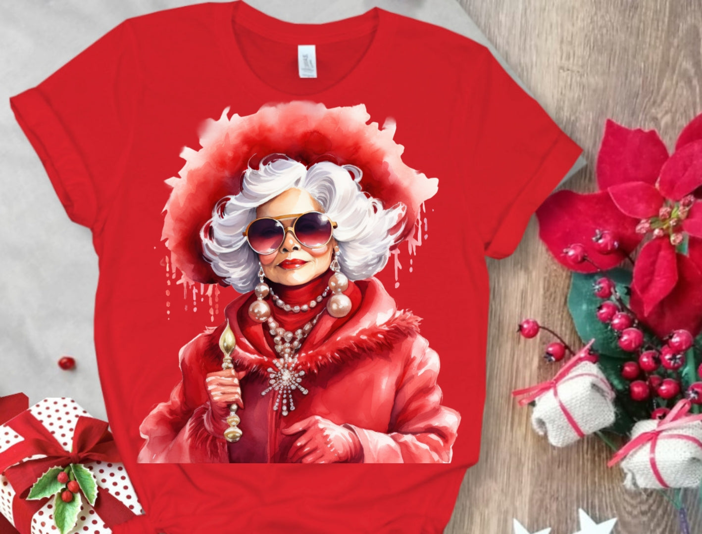 Christmas Santa Sublimation/DTF T-Shirt Images Bundle