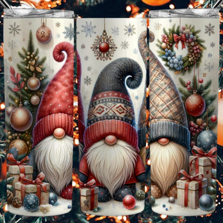 Christmas Gnomes Sublimation 20oz Images Bundle