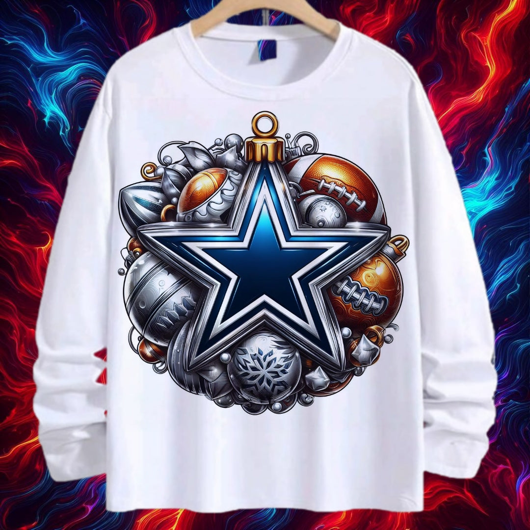 Christmas Ornament Football Sublimation DTF/ T-Shirt Images Bundle