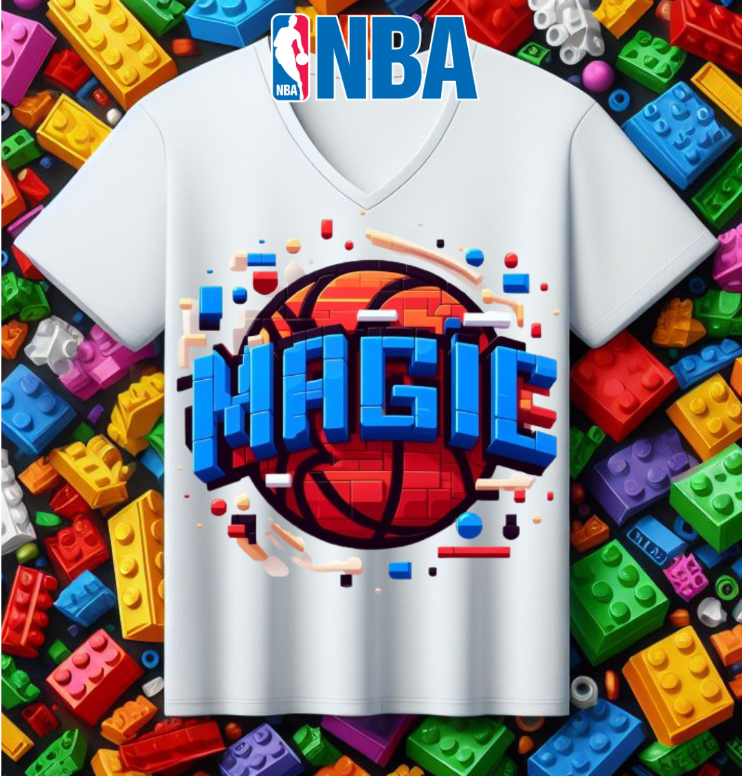 Lego Basketball Sublimation T-Shirt/DTF Image Bundle