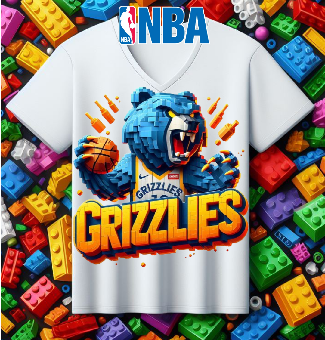 Lego Basketball Sublimation T-Shirt/DTF Image Bundle