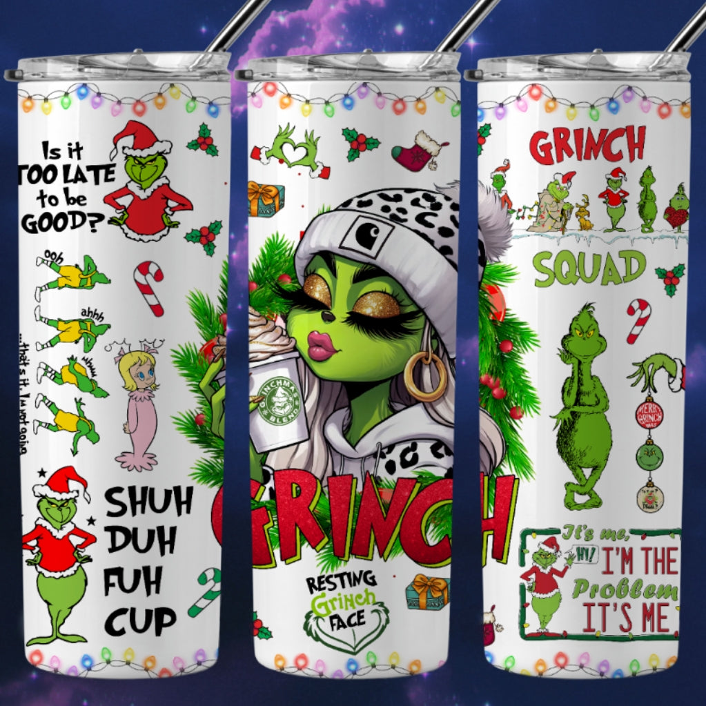 Christmas Grouch Sublimation 20oz Tumbler Image