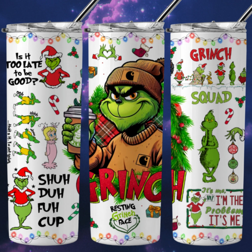 Christmas Grouch Sublimation 20oz Tumbler Image