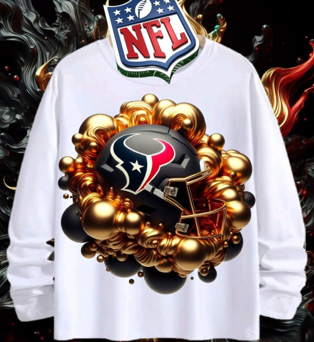 Gold Football Sublimation/DTF T-Shirt Images Bundle