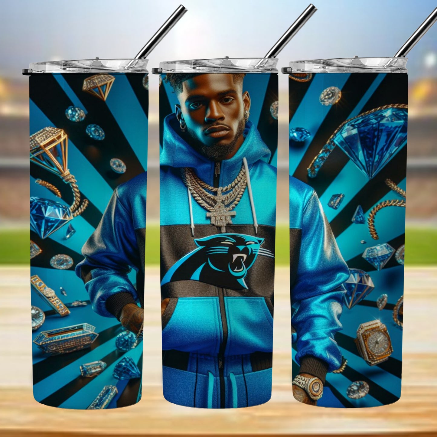 Kaleidoscope Football 20oz Sublimation Tumbler Image Bundle