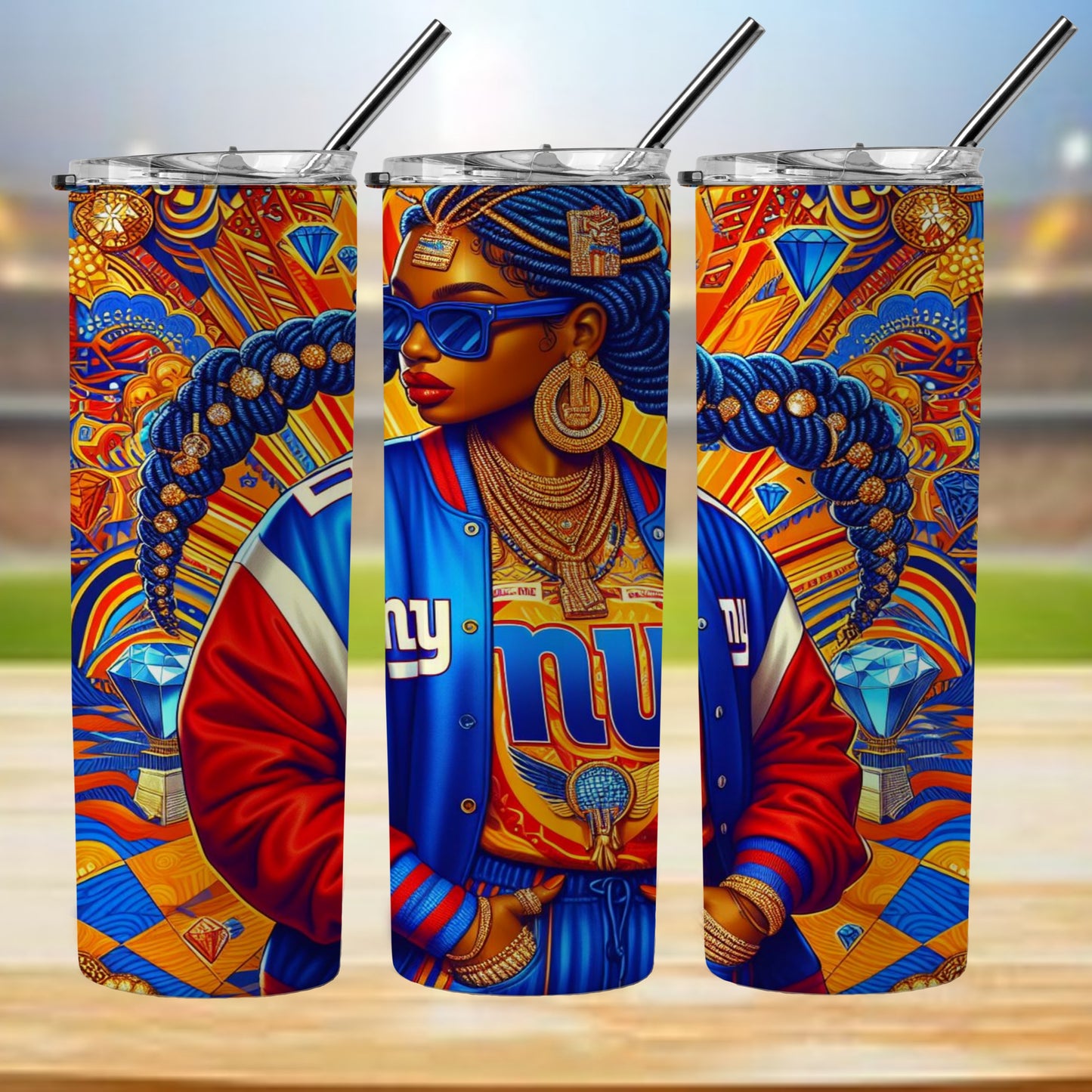 Kaleidoscope Football 20oz Sublimation Tumbler Image Bundle