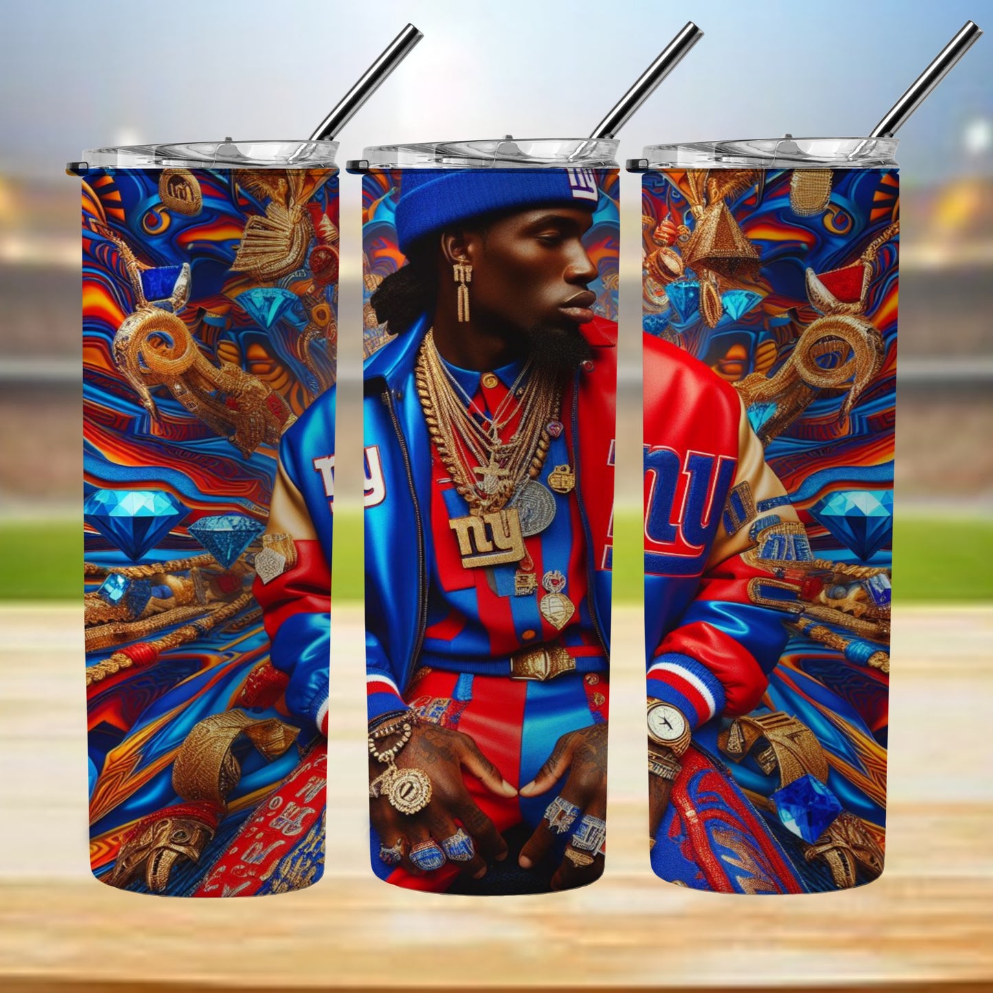 Kaleidoscope Football 20oz Sublimation Tumbler Image Bundle