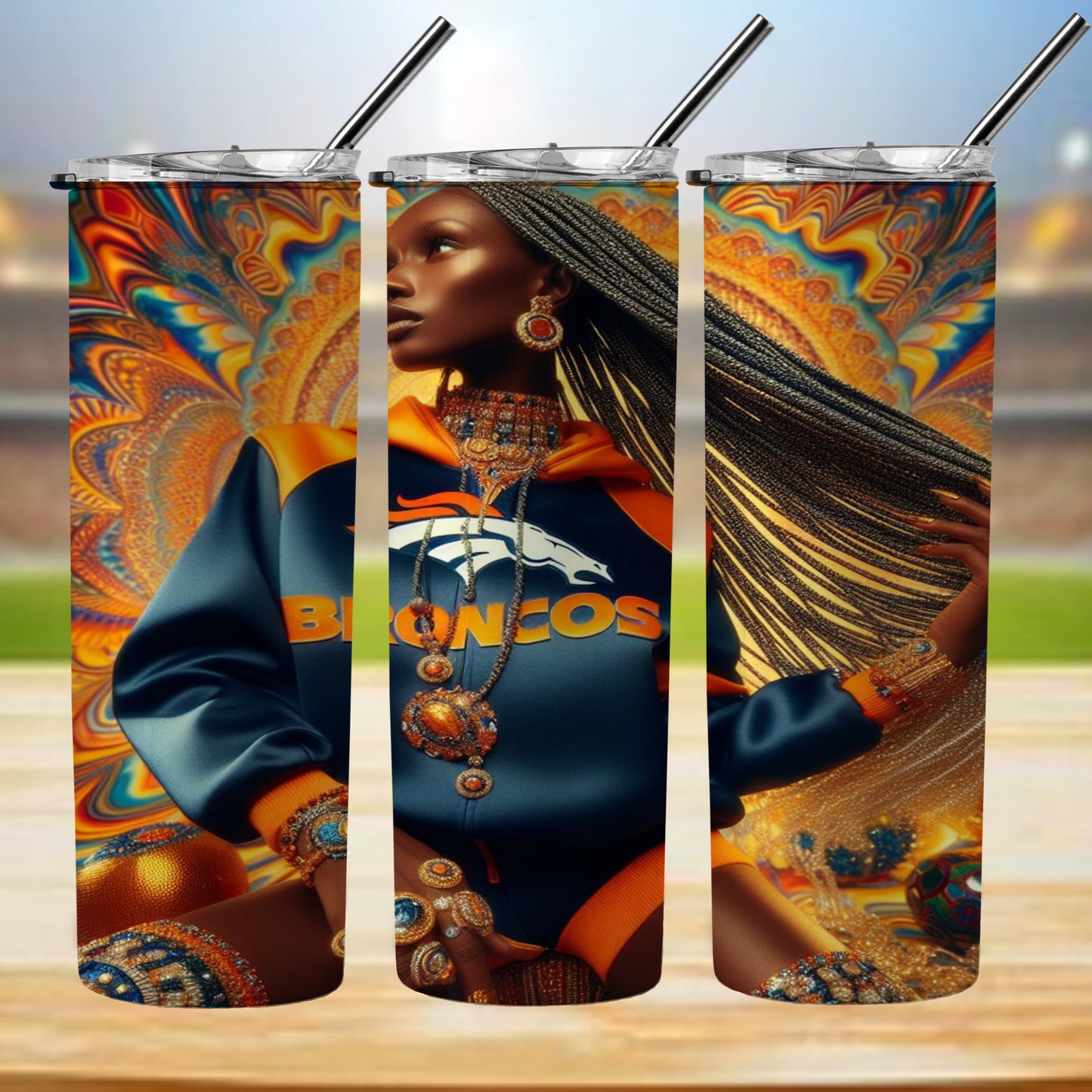 Kaleidoscope Football 20oz Sublimation Tumbler Image Bundle