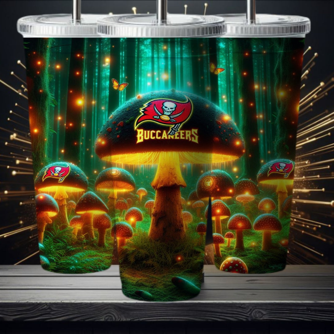 Light Football Mushroom 20oz Sublimation Tumbler Image Bundle