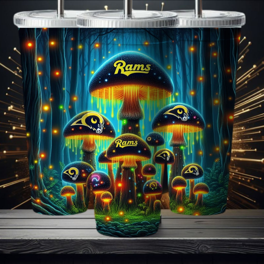 Light Football Mushroom 20oz Sublimation Tumbler Image Bundle