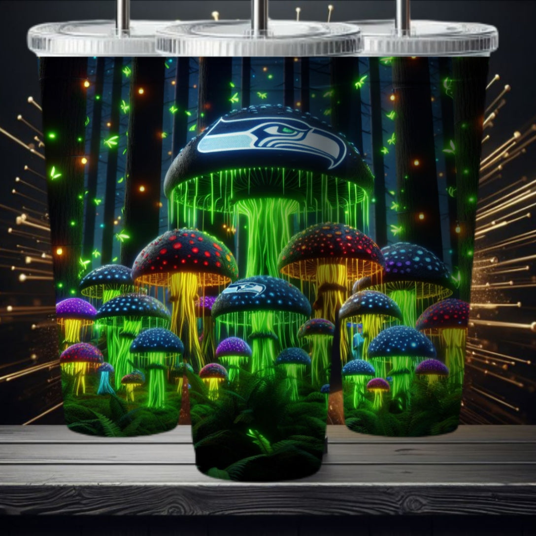 Light Football Mushroom 20oz Sublimation Tumbler Image Bundle