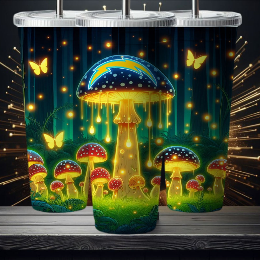 Light Football Mushroom 20oz Sublimation Tumbler Image Bundle