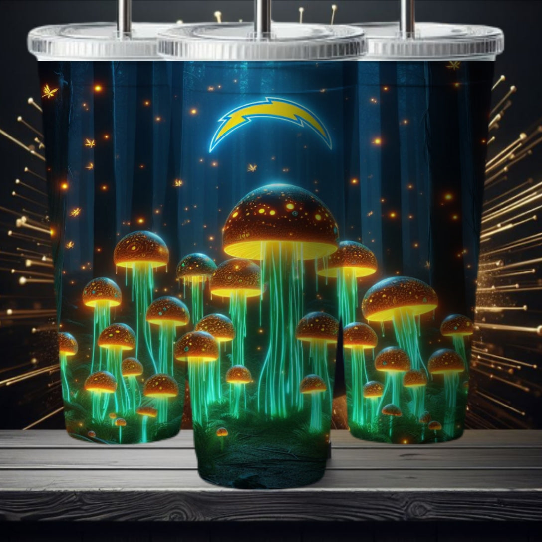 Light Football Mushroom 20oz Sublimation Tumbler Image Bundle