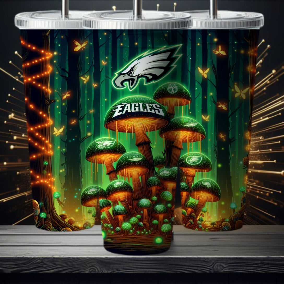 Light Football Mushroom 20oz Sublimation Tumbler Image Bundle