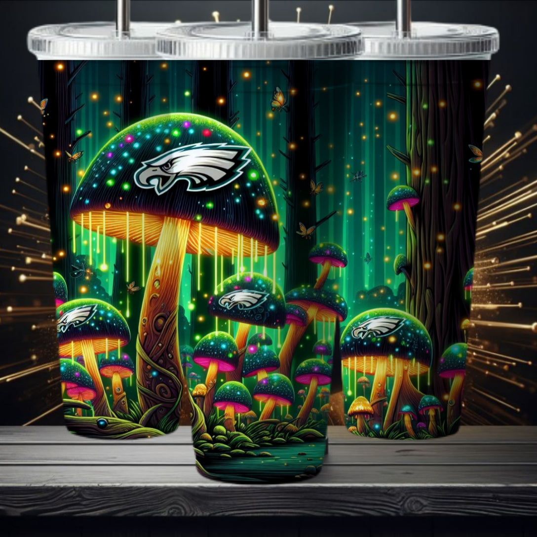 Light Football Mushroom 20oz Sublimation Tumbler Image Bundle