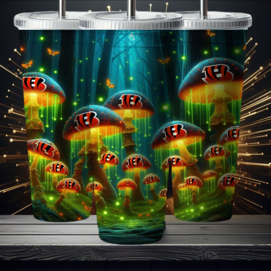 Light Football Mushroom 20oz Sublimation Tumbler Image Bundle