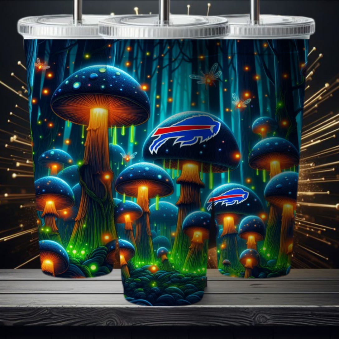 Light Football Mushroom 20oz Sublimation Tumbler Image Bundle