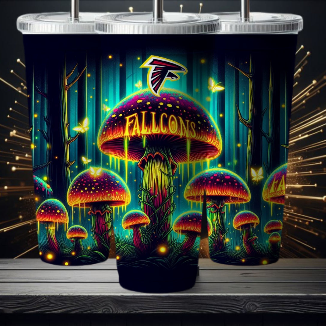 Light Football Mushroom 20oz Sublimation Tumbler Image Bundle