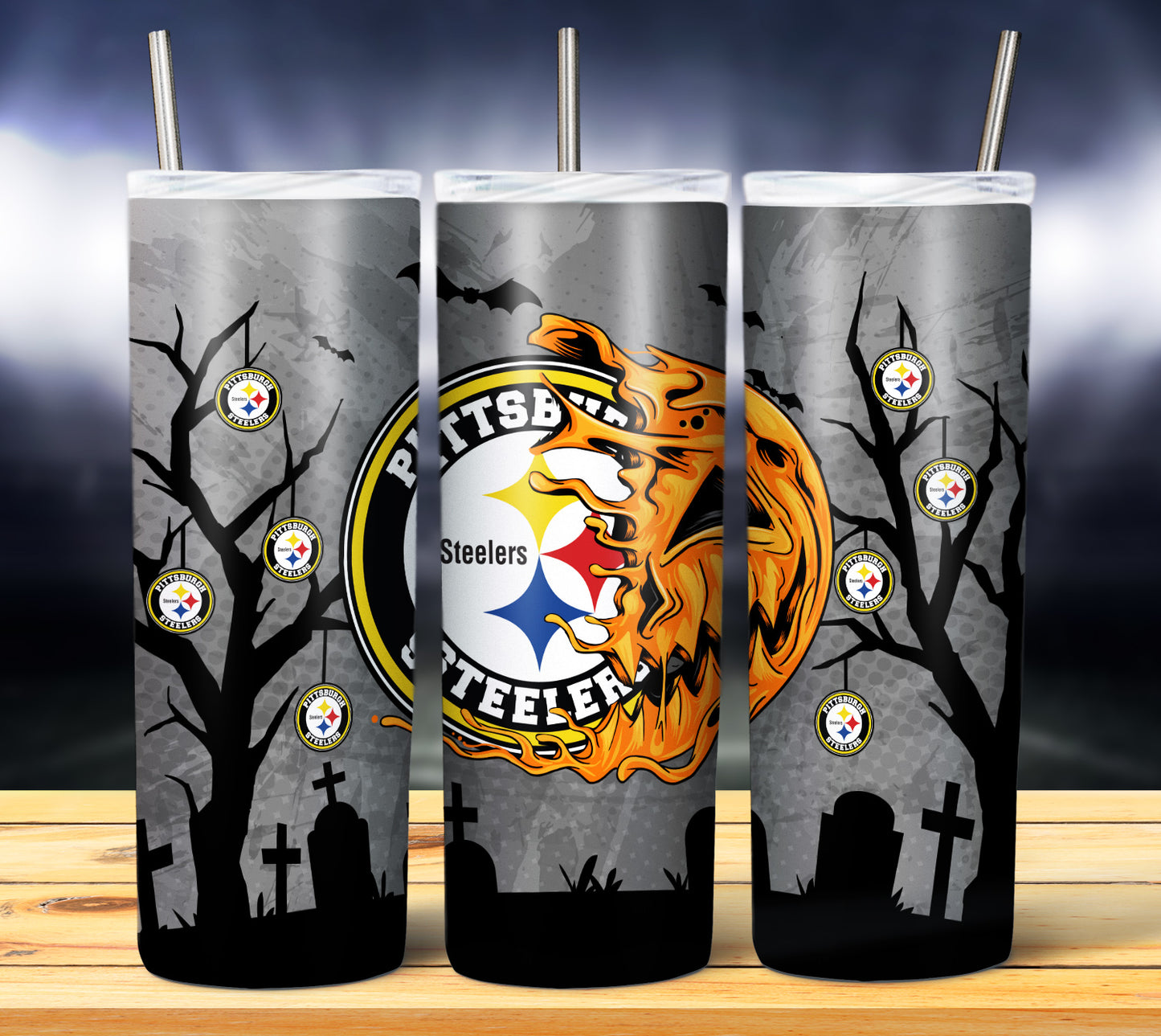 Jack o Lantern Football 20oz Sublimation Tumbler Image