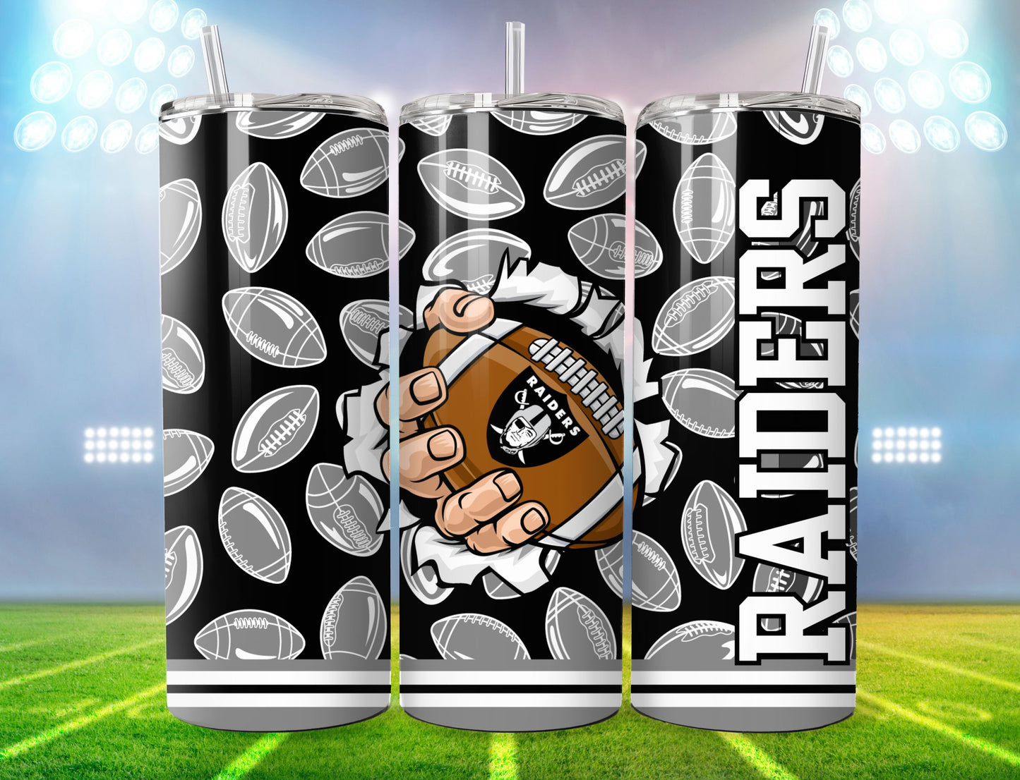 Football 20oz Sublimation Tumbler Image