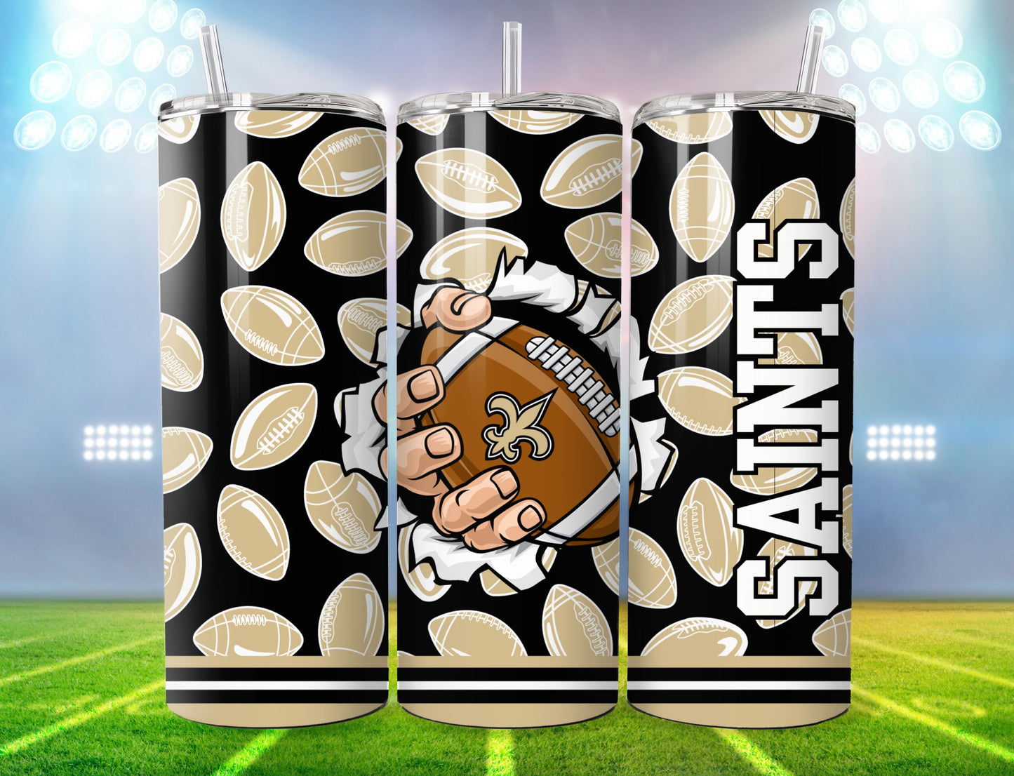 Football 20oz Sublimation Tumbler Image