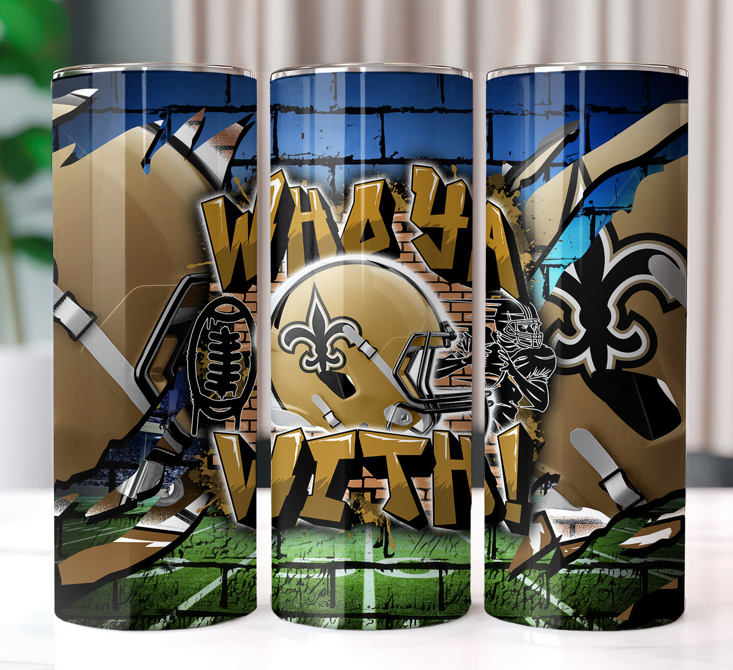 Football Sublimation 20oz Tumbler Images