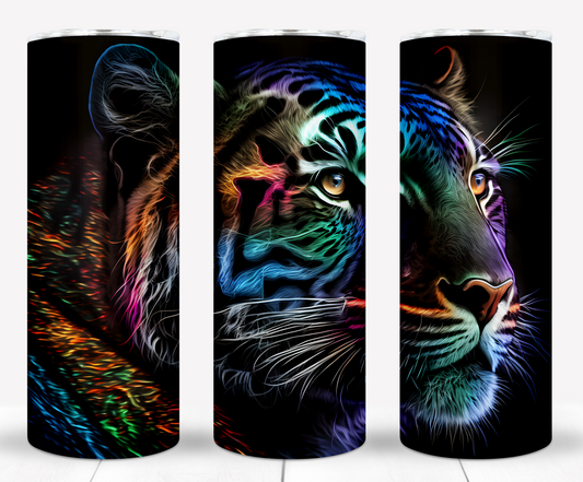 Neon Tiger 20oz Sublimation Tumbler Image