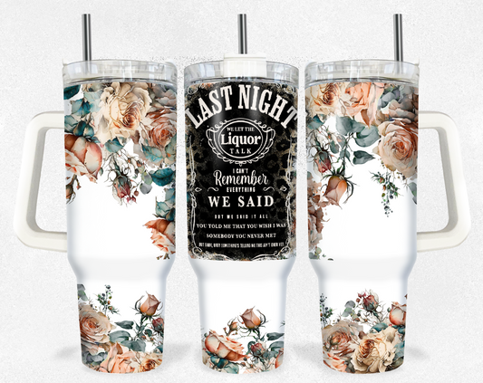 Last Night Sublimation 40oz Tumbler Image