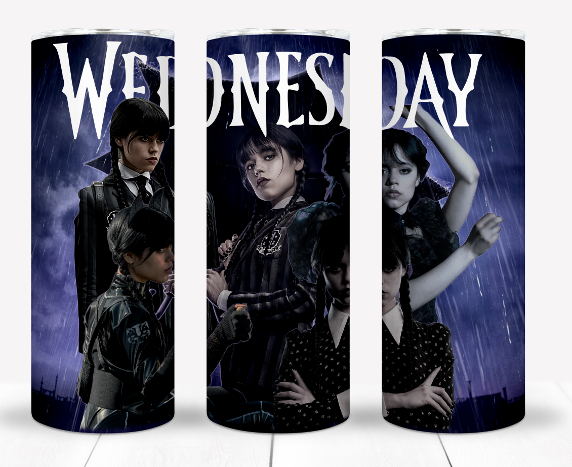 25+ Wednesday Addams Sublimation Tumbler Images Bundle 20 oz