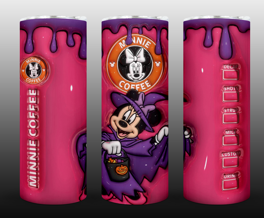 Halloween 3D Inflate Sublimation 20oz Tumbler Image Puff Bundle