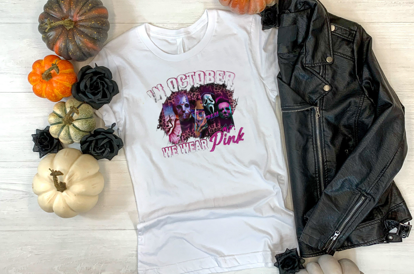 Horror Breast Cancer Sublimation/DTF T-Shirt Image Bundle