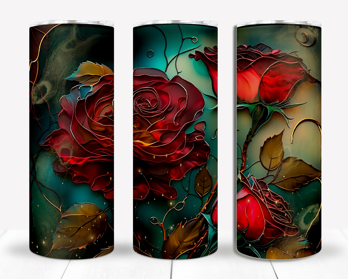 Rose 20oz Sublimation Tumbler Image