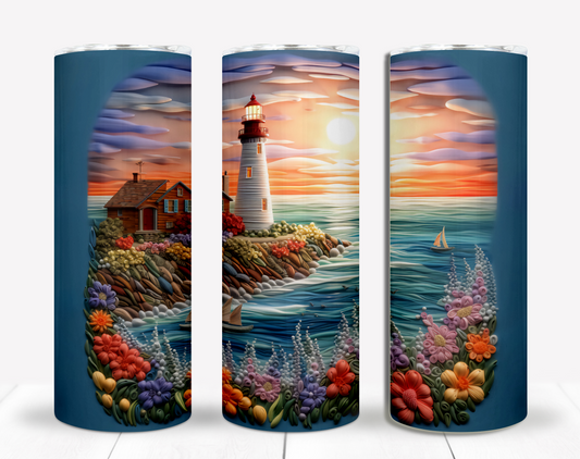 Lighthouse 20oz Sublimation Tumbler Image