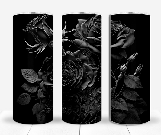 Black Rose 20oz Sublimation Tumbler Image