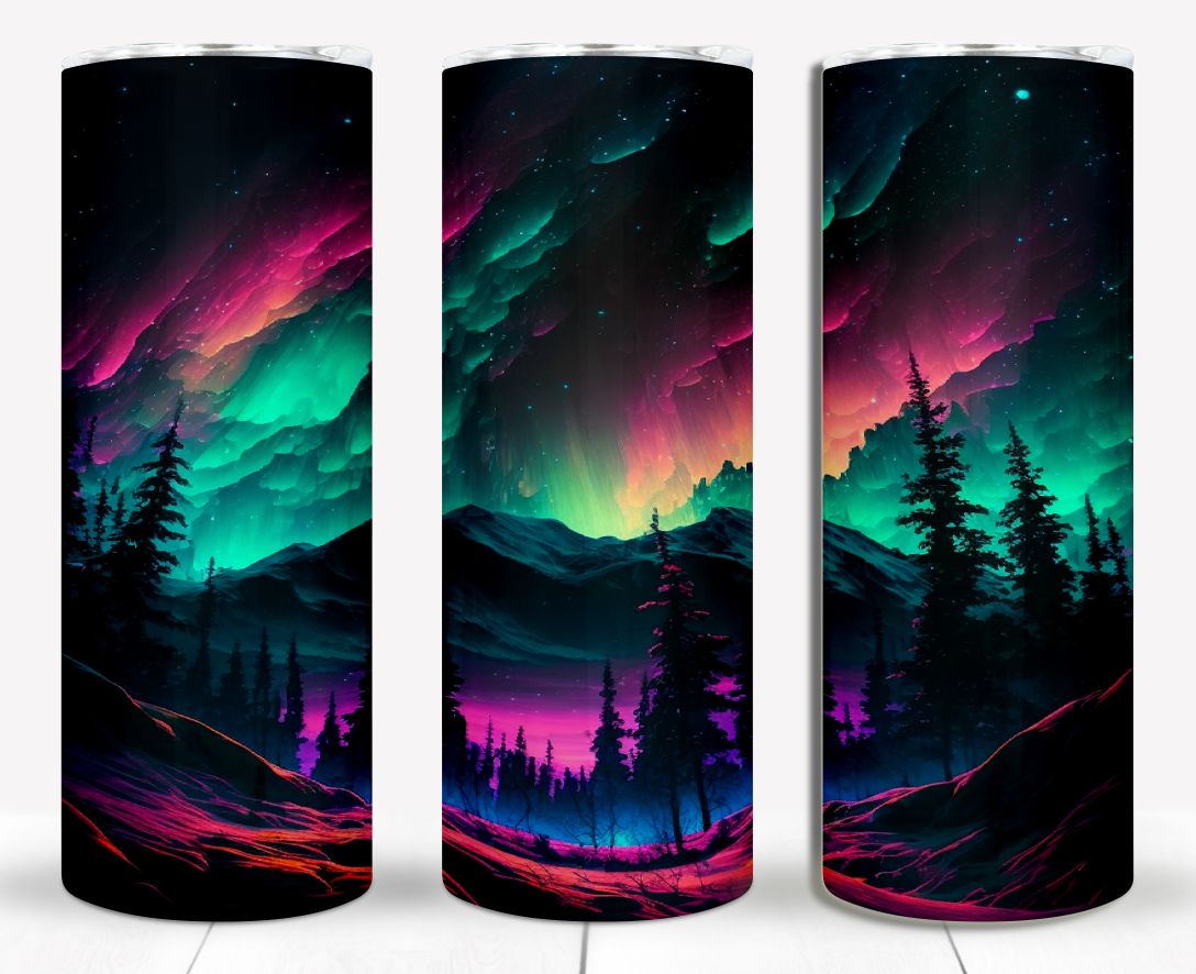 Northern Lights 20oz Sublimation Tumbler Image