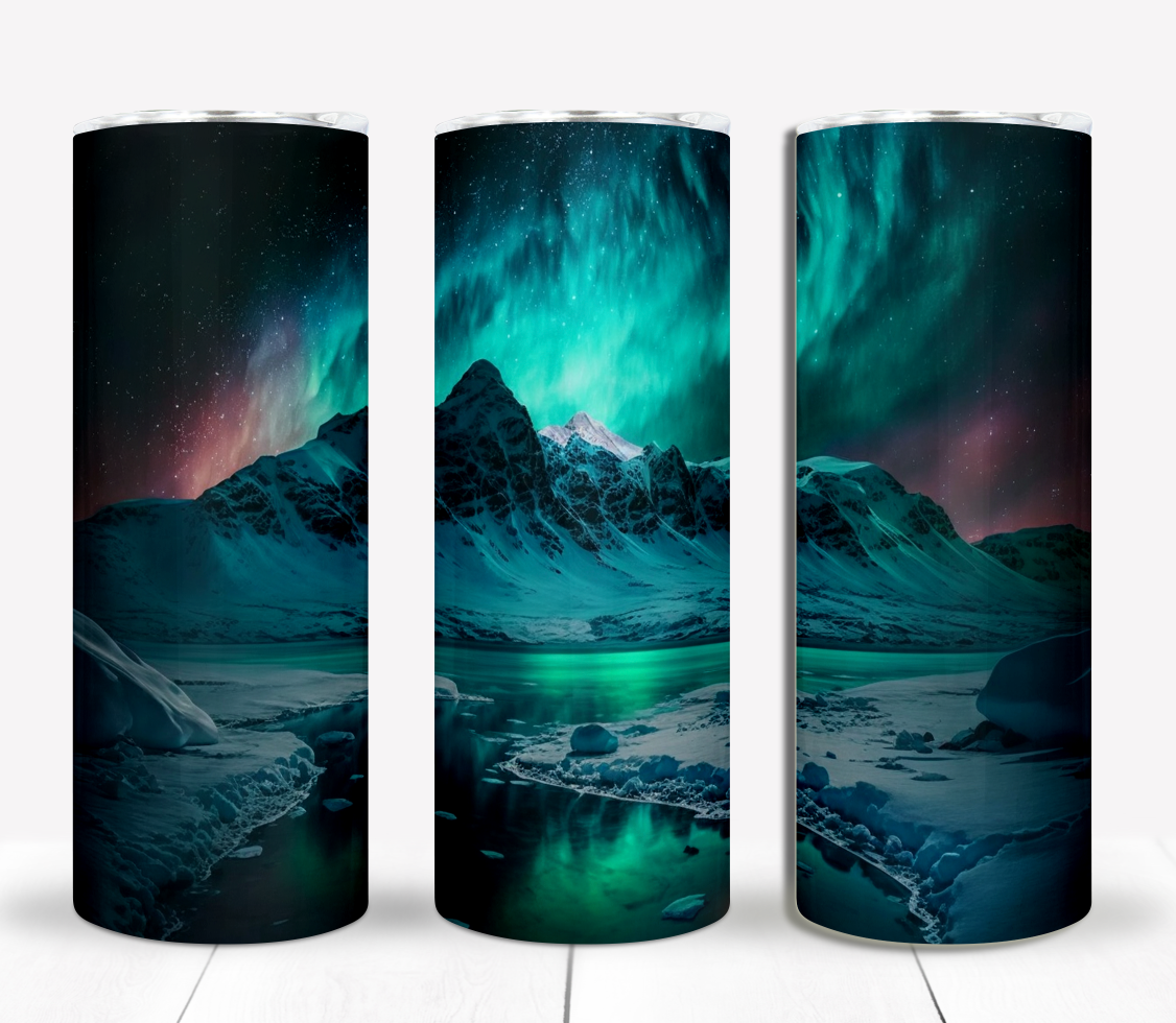 Northern Lights 20oz Sublimation Tumbler Image