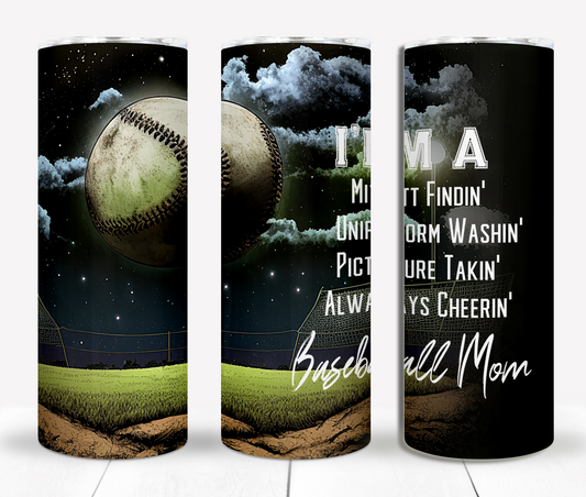 Baseball 20oz Sublimation Tumbler Image