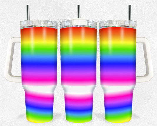 Rainbow Sublimation 40oz Tumbler Image