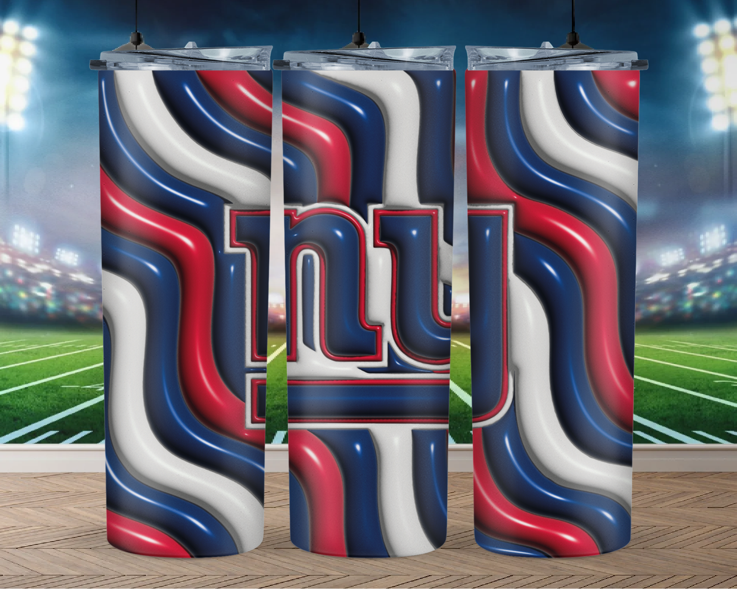 3D Inflate Football 20oz Sublimation Tumbler Image