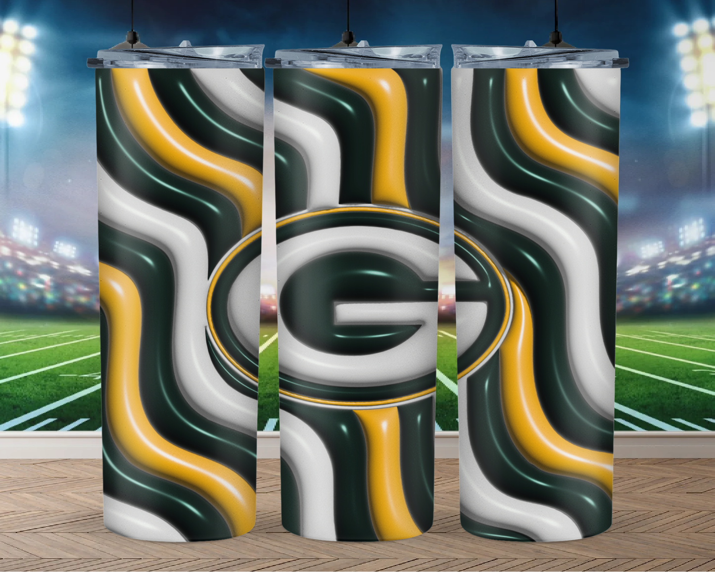 3D Inflate Football 20oz Sublimation Tumbler Image