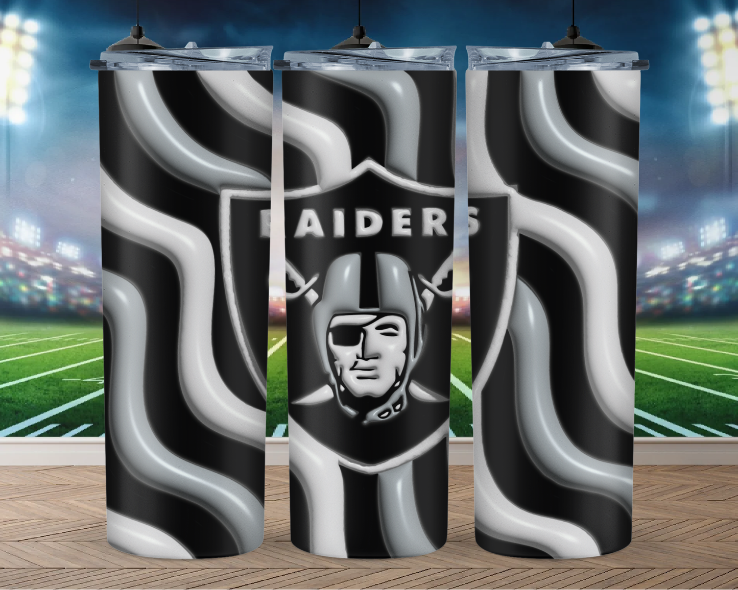 3D Inflate Football 20oz Sublimation Tumbler Image